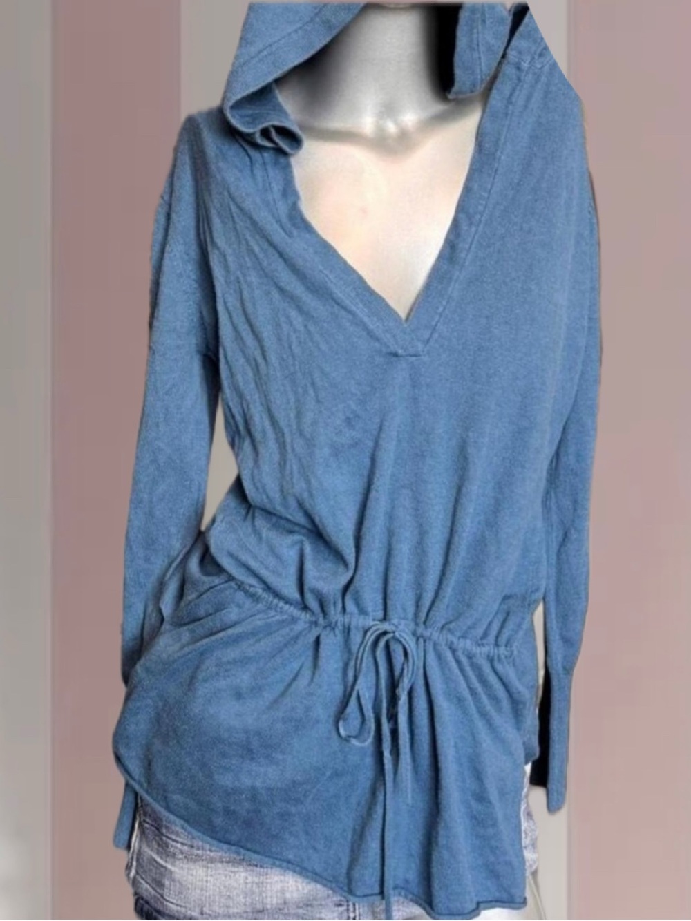 Quiksilver Vintage Y2K Baby-Doll Tie-Waist Sweater Hoodie